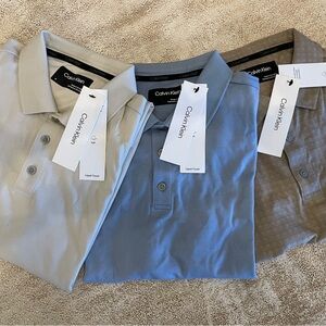 NWT Lot of 3 Calvin Klein Men's Polo Shirts